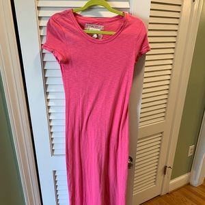 Lucy & Laurel hot pink maxi dress